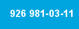 926 981-03-11